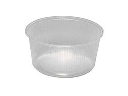 Salatbæger 250 ml Ø101x50 mm Rund PP Klar,10 pk x 100 stk/krt