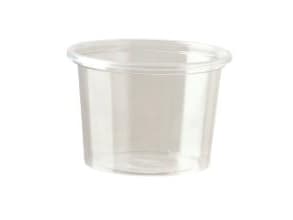 Förbandskopp 100 ml Ø70x47 mm Round PS Clear,30 pk x 100 st/krt