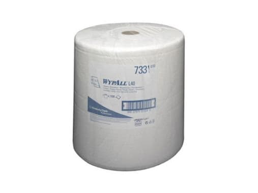Aftørringsrulle Industri Wypall Polerulle L30 3-lag Ø38.5cm B37cmxL380m Mix Hvid,1 Rl