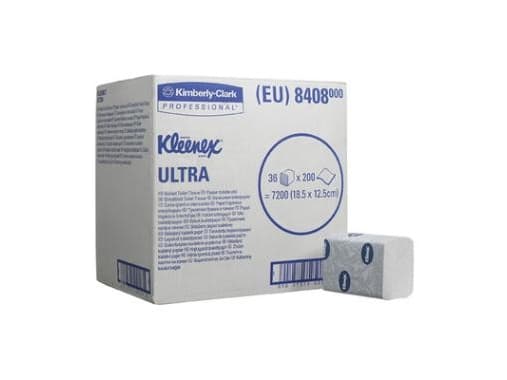 Toiletpapir Kleenex Bulk Pack 2-lag 18.6x11,0 cm,36 pk x 200 stk/krt