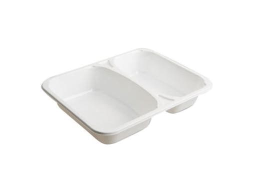 Bakke 2-rum 2227-2K 450/610 ml 227x178x43 mm CPET Hvid,360 stk/krt