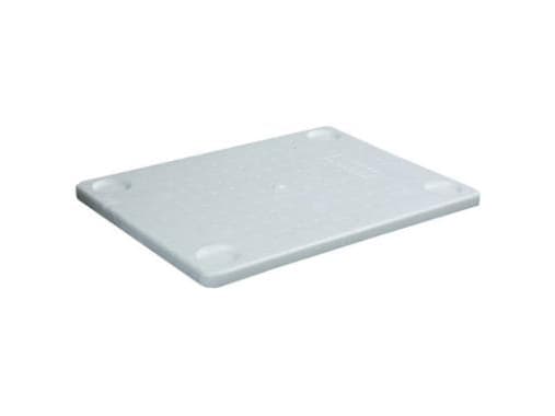 Låg 40x30x2.5 cm EPS Hvid til termokasse 11 ltr 40x30x14 cm,80 Stk/pk (sæk)