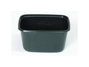 Salatbæger 250 gr 108x82x47 mm Rektangulær PS Sort,100 stk/pk