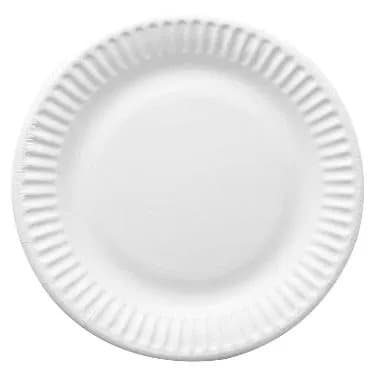 Paptallerken 15 cm Bionedbrydelig Hvid,250 stk/pk