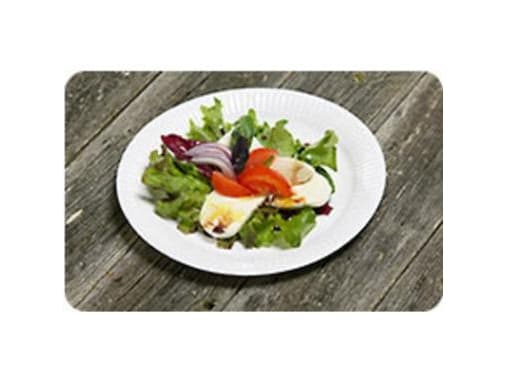 Papperstallrik rund Ø23 cm FSC-märkt bio belagd Vit,10 st x 100 st/krt