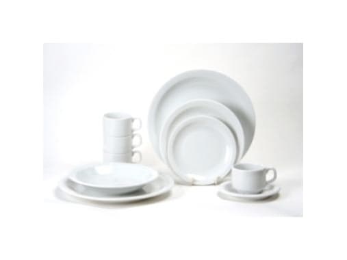 Tallrik Amalie Ø21 cm platt med fliken porslin vit,1 st