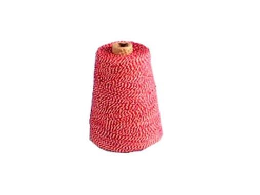Bomuldsgarn 225 gr 450 m Rød/Hvid,12 pk x 4 rl/krt
