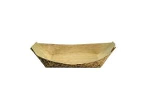 Båd bakke 90x45x20 mm Bambus natur,100 stk/ps - (100 stk.)