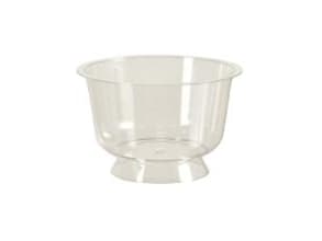 Jälkiruokakuppi 200 ml Ø95 mm jalalla PS Kirkas,24 Ps x 25 kpl/pakkaus