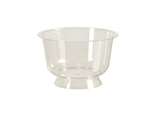 Jälkiruokakuppi 200 ml Ø95 mm jalalla PS Kirkas,24 Ps x 25 kpl/pakkaus