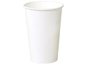 Kaffebæger Pap Ø90xH135mm 40cl 16oz Single Wall Hvid,20 ps x 50 stk/krt