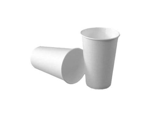 Kaffebæger Pap Ø90xH135mm 40cl 16oz Single Wall Hvid,50 stk/ps - (50 stk.)