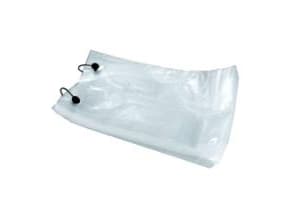 Plastpose 220x330/40+55 mm 45 my på Blok Microperforeret huller PE Klar,10 pk x 100 stk/krt