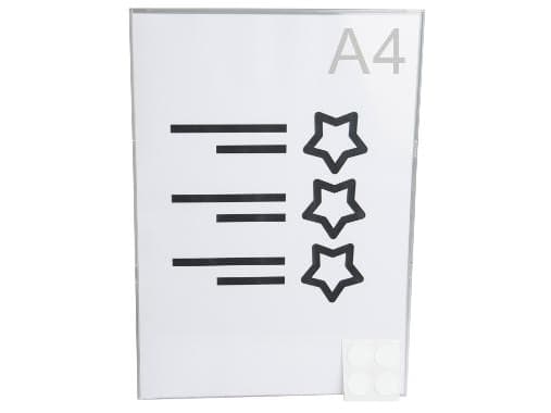 Holder til A4 Info Smiley med dobbelt tape,30 stk/krt