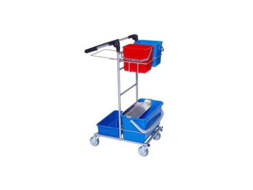 Puhdistusvaunu Ergo Mini Drip system 2 kpl 6 ltr ämpäreitä Alu-drypristillä,1 kpl