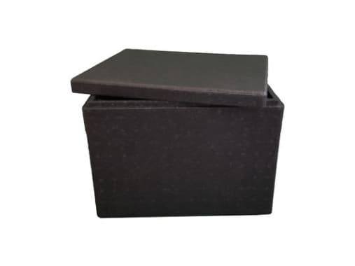 Termokasse sort med låg 40x30x30 cm 20 ltr. P-EPS