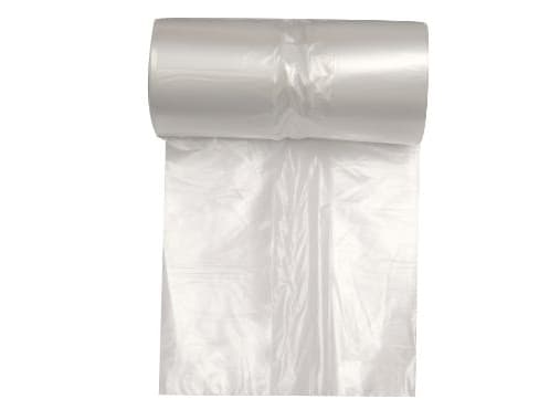 Spandepose 500x700 mm 15 my 40 ltr. med fals Kompakt LDPE Klar m/50 stk. pr./rulle - (karton á 24 ruller)