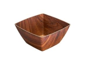 Skål Retro 19.5x19.5x9.5 cm Firkantet PS Brun,24 stk/krt