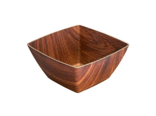 Skål Retro 19.5x19.5x9.5 cm Firkantet PS Brun,24 stk/krt