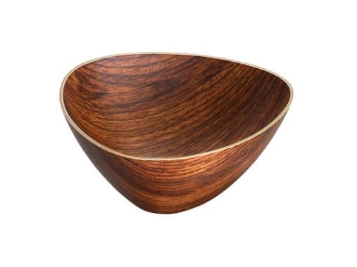 Skål Retro 19.5x19.5x10 cm Trekant PS Brun,24 stk/krt