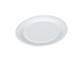 Paptallerken Catersource Ø23 cm Kraftig FSC-mærket bionedbrydelig Hvid,10 pk x 100 stk/krt