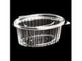 Miniatyrbilde 2 av 2: Plastbæger Catersource 750 ml 145x190x60 mm Oval Hængslet låg RPET Klar,100 stk/ps - (100 stk.)