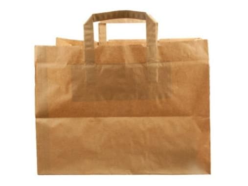 Bærepose Take Away 41 ltr 360x315x360 mm 110 gr med Hank Papir Brun,125 stk/krt