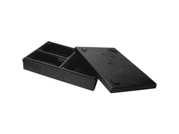 Termokasse, Duni, 46x32,5x11,5cm, sort, EPP, 3-rums