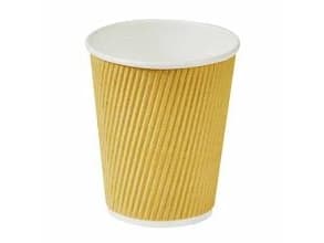 Kahvimuki Pahvi 10 cl Ø62x60 mm Espressomuki Ripple wall Natur,25 kpl/ps - (25 kpl)