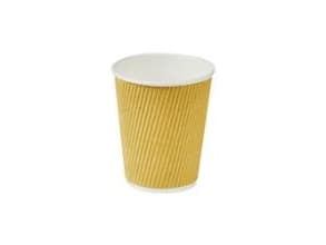 Kahvimuki Pahvi 10 cl Ø62x60 mm Espressomuki Ripple wall Natur,25 kpl/ps - (25 kpl)