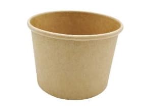 Papbæger Soup-To-Go 35 cl 12 oz Ø96x70 mm Plast på indersiden Brun,25 stk/ps - (25 stk.)