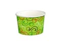 Miniatyrbilde 2 av 2: Isbæger 230/260 ml 8 oz Ø96x60 mm Pap Green twiddle,50 stk/ps - (50 stk.)