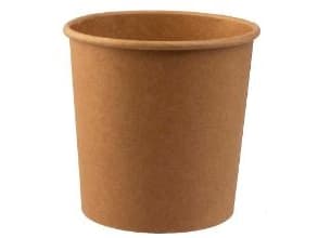 Pappersmugg Soup-To-Go 50 cl 16 oz Ø96x95 mm Plast på insidan Brun,25 st/ps - (25 st)