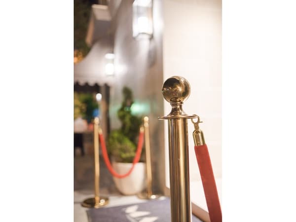 Securit® Classic Gold afspærringsstolpe rustfrit stål
