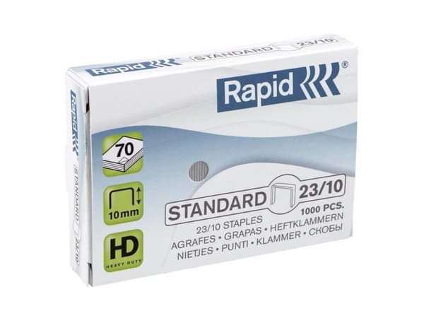 Rapid Standard - Stifter - 23/10 - 10 mm - galvanisert stål - pakke av 1000 - for Fashion HD110