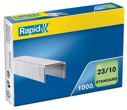 Rapid Standard - Klamrar - 23/10 - 10 mm - galvaniserat stål - paket med 1000 - för Fashion HD110
