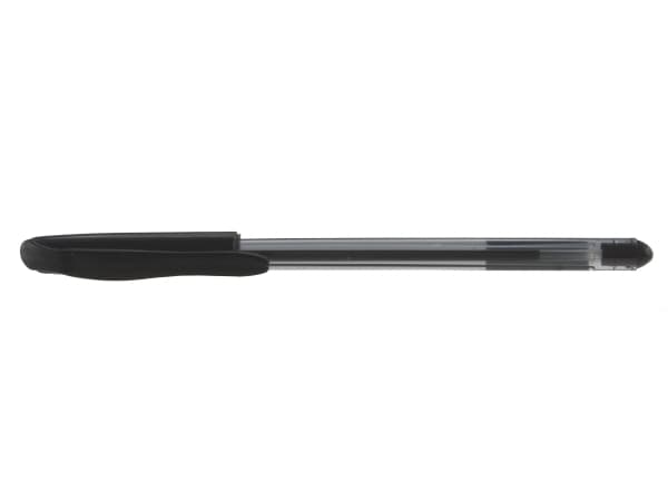 Kuglepen Generic 1.0 mm sort med hætte - (50 stk.)