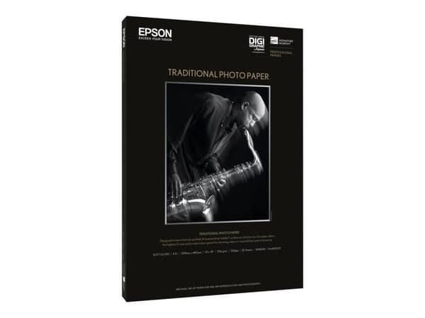 Epson Traditional Photo Paper - A3 plus (329 x 423 mm) - 330 g/m² - 25 ark fotopapir - for SureColor P5000, P800, SC-P10000, P20000, P5000, P700, P75