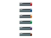 STAEDTLER pigment liner 308 - Fineliner - rød, blå, grønn, oransje, brun, purpur - fargeblekk - 0.5 mm (en pakke 6)