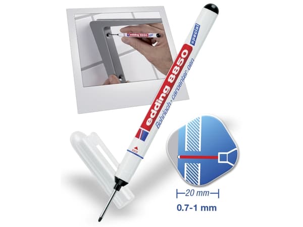 Carpenter pen Edding 8850 sort 0,7-1mm - (5 stk.)