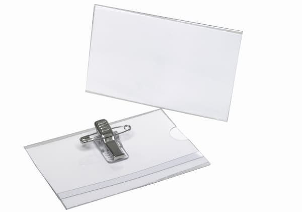 Kongressstämplar Bantex med nål och klämma 55x90 mm - (50 st.)