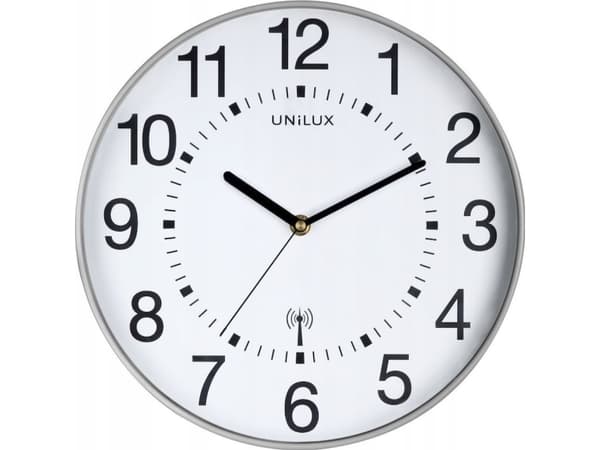 Unilux Wave, Vegg, Quartz clock, Rund, Grå, Akrylonitril-butadien-styren (ABS), Glass