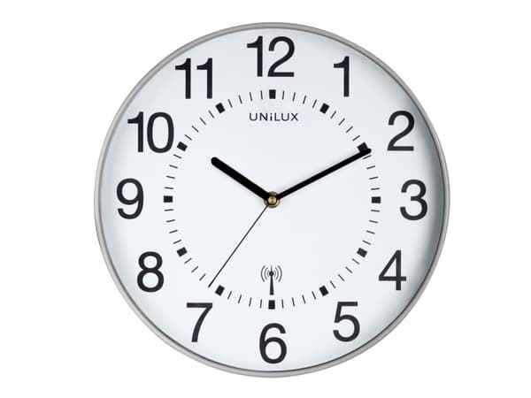 Unilux Wave, Vegg, Quartz clock, Rund, Grå, Akrylonitril-butadien-styren (ABS), Glass