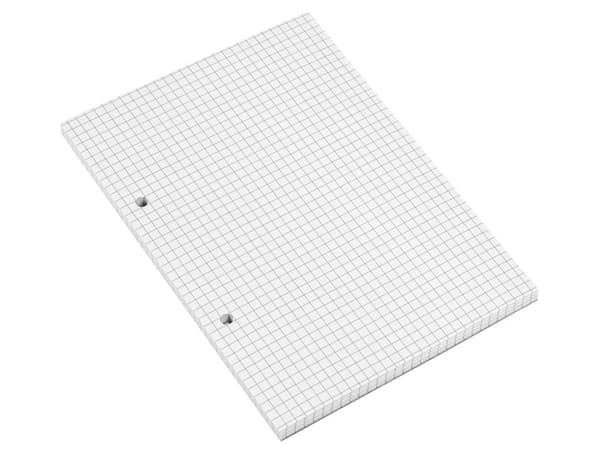 Block A5 Bantex standard, fyrkantig med 2 hål - (5 st.)