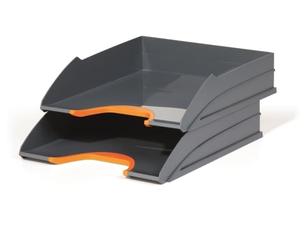 Durable VARICOLOR TRAY SET DUO, Svart, Oransje, 2 stykker
