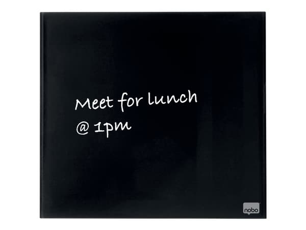 Nobo - Whiteboard - 450 x 450 mm - glass - magnetisk - svart