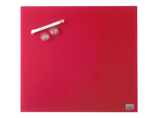 Nobo - Whiteboard - 450 x 450 mm - glass - magnetisk - rød