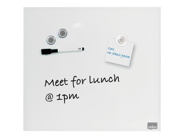Nobo - Whiteboard - 300 x 300 mm - glass - magnetisk - hvit