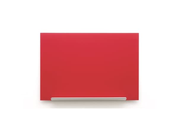 Nobo Diamond - Whiteboard-tavla - väggmonterbar - 1264 x 711 mm - tempererat glas - magnetisk - röd