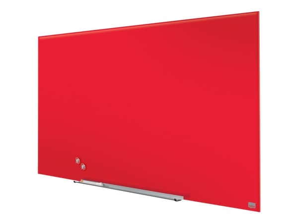 Nobo Diamond - Whiteboard-tavla - väggmonterbar - 1264 x 711 mm - tempererat glas - magnetisk - röd